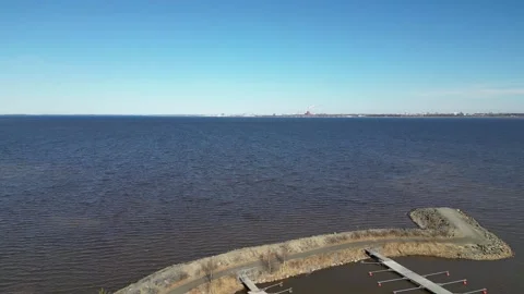 Empty harbour in early spring, Kempele Finland Stock Footage 333550773