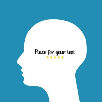The empty head of a person and a place for your text. Vector illustration Stock Illustration