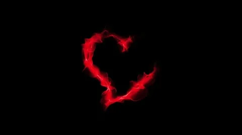 Empty heart fire Stock Footage 10773352