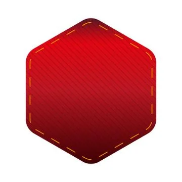 Empty Hexagon patch sticker vector 스톡 일러스트