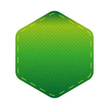 Empty Hexagon patch sticker vector 스톡 일러스트