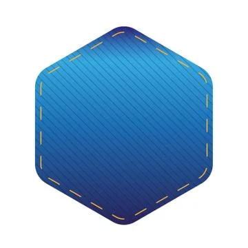 Empty Hexagon patch sticker vector 스톡 일러스트