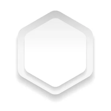 Empty hexagon sticker Stock Illustration