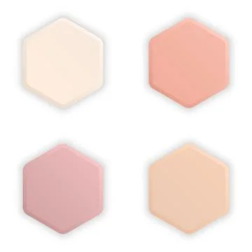 Empty hexagonal 3d buttons Stockillustratie