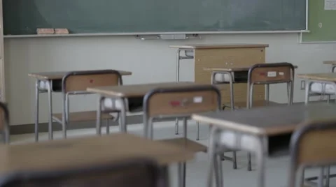 Empty high-school classroom, Chiba Prefecture, Japan Vidéo 58932086