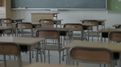 Empty high-school classroom, Chiba Prefecture, Japan Stock Footage 58932108