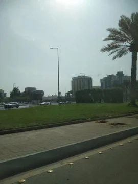 The empty highway in the city Stock Photos
