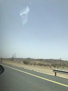 The empty highway with clear sky Stock Photos