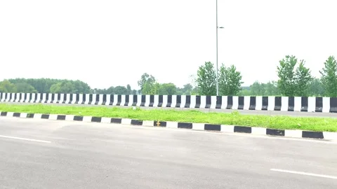 Empty Highway with Guardrails Видео 343909264