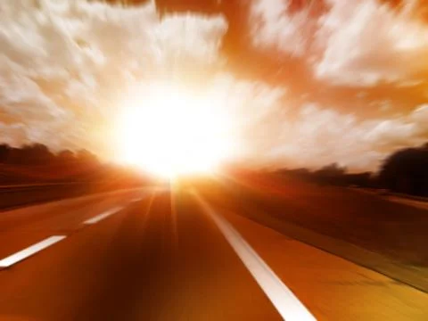 Empty highway Stock Illustration