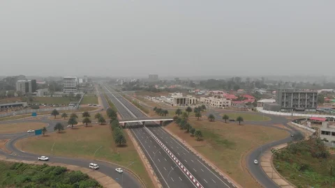 Empty highway in Malabo city in Equatorial Guinea Video stock 129944145