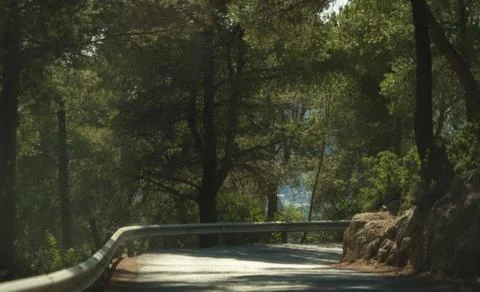 An empty highway in Mallorca, Spain Stock-Fotos
