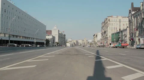 Empty highway  in Moscow Stock Footage 23296626