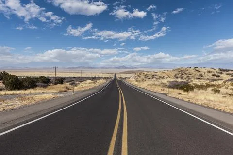Empty Highway New Mexico Stock Photos