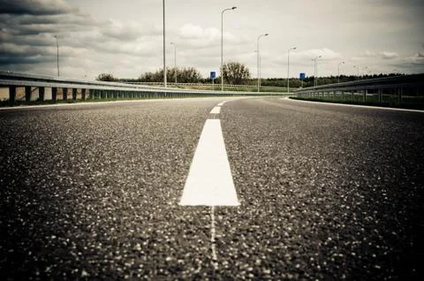 Empty highway Stock Photos
