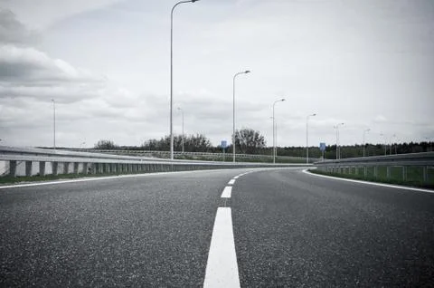Empty highway Stock Photos