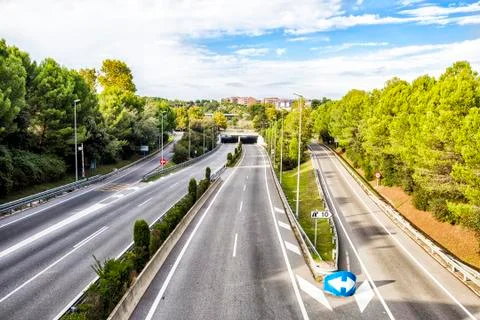 Empty highway Stock Photos