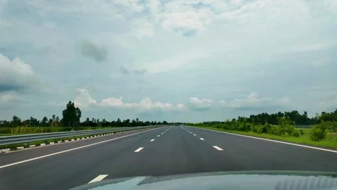 Empty highway road leading to Taj Mahal in Agra Uttar Pradesh India Stock Footage 346579533