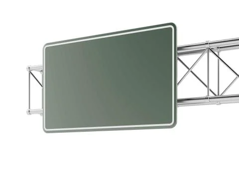 Empty highway sign isolated on white Stock Illustration