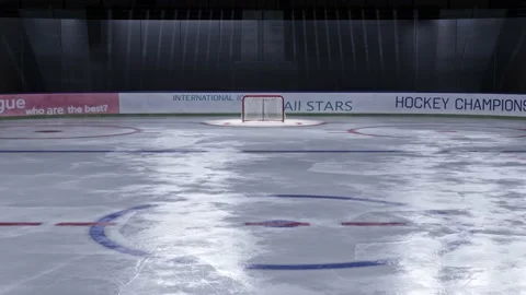 Empty hockey arena in motion 3d video render. Stock Footage 141310409