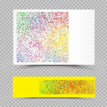Empty holi colors paper set template Stock Illustration