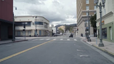 Empty Hollywood Street Stock Footage 128020482