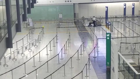 Empty Hong Kong airport Stock Footage 209802400
