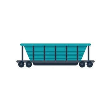 Empty hopper car waiting for loading in railway depot Stock Illustration