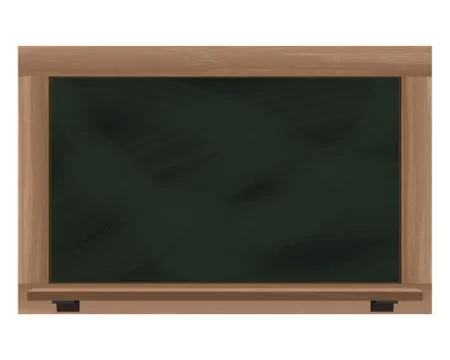 Empty horizontal blackboard frame object isolated vector illustration Illustrazione stock