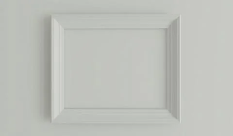 Empty Horizontal photo frame portrait background 3D rendering Stock Illustration