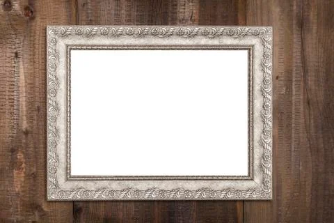 Empty Horizontal Silver Frame Stock Photos
