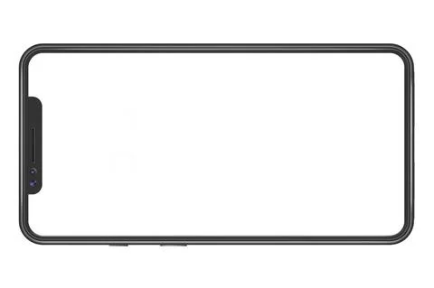 Empty Horizontal Smart Phone Mobiles Screen Mock-up for application, game, an Stock Illustration