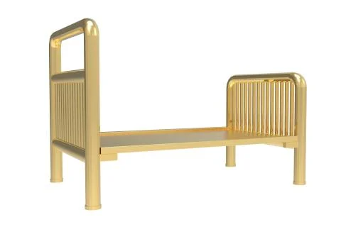 Empty hospital bed 3D rendering Illustrazione stock