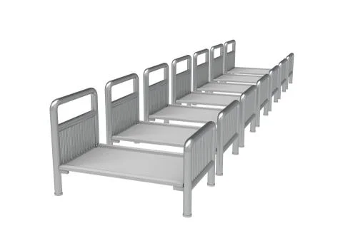 Empty hospital bed 3D rendering イラスト素材