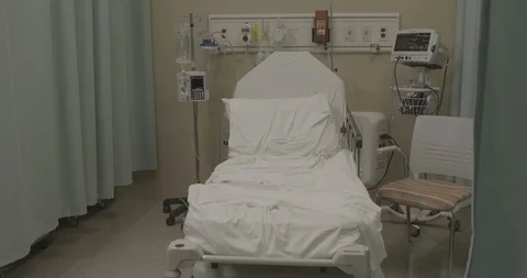 Empty Hospital Bed Stock Footage 118016221