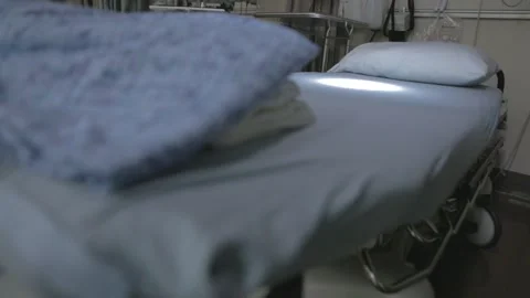 Empty Hospital Bed Stock Footage 136484588