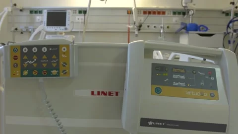 Empty hospital bed Stock Footage 158421922