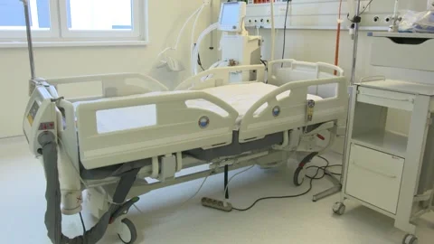 Empty hospital bed Stock Footage 158422145