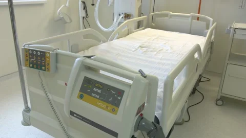 Empty hospital bed Stock Footage 158422168