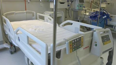 Empty hospital bed Stock Footage 158422210