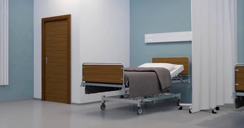 Empty hospital ward Stock Footage 75795353