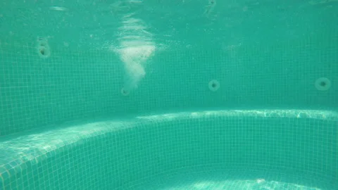 Empty Hot Tub Bubbles Underwater Stock Footage 132640355