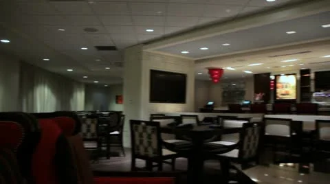 Empty Hotel Bar Pan Video stock 22407942
