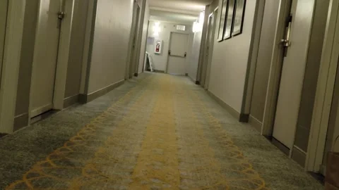 Empty hotel hallway Stock Footage 246947111