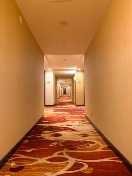 Empty Hotel Hallway Stock Photos