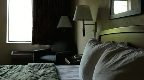 Empty hotel room pan shot 스톡 동영상 11983658