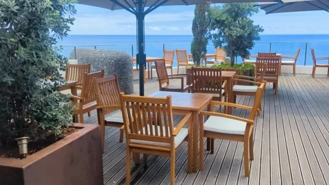 Empty hotel terrace Stock-Footage 246711655