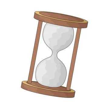 Empty hourglass illustration Ilustração Stock