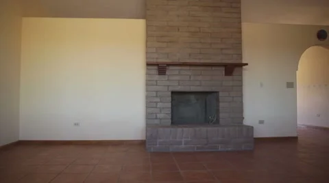 Empty House Living Room Stock Footage 46844876