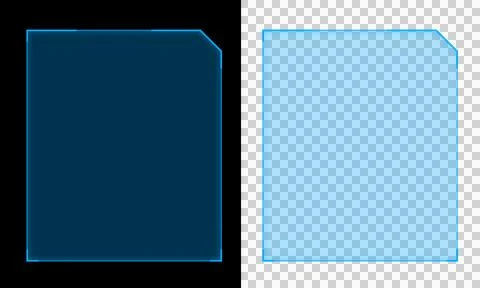 Empty HUD Futuristic Panel Blue Sci Fi User Interface Display Frame Digital Tech 库存插图
